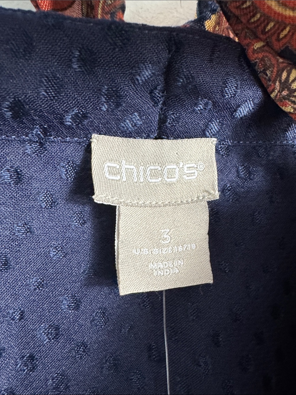 NWT‎ Chicos pullover with the paisley dot print size 3 - Picture 8 of 13